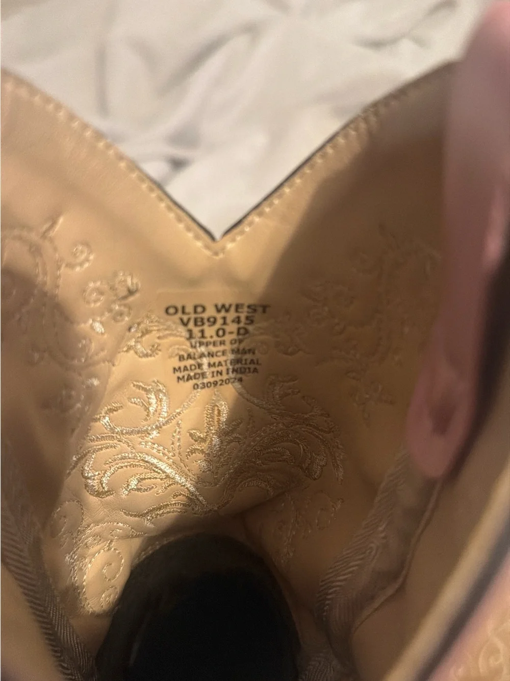 Old West Pink & Brown Girls Western Pull-On Boots